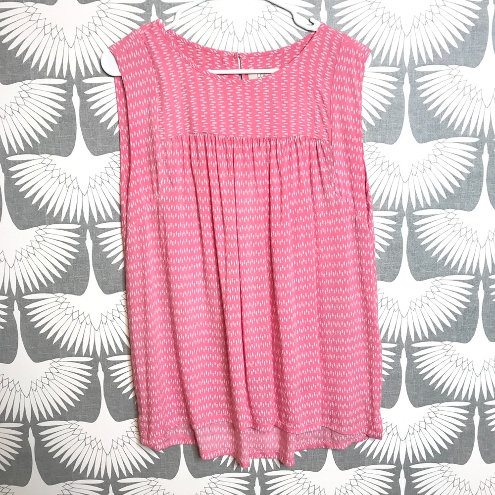 LOFT Pink Smock Sleep Blouse